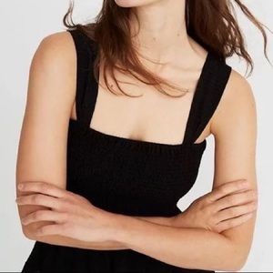 Madewell Texture and Thread smocked peplum top